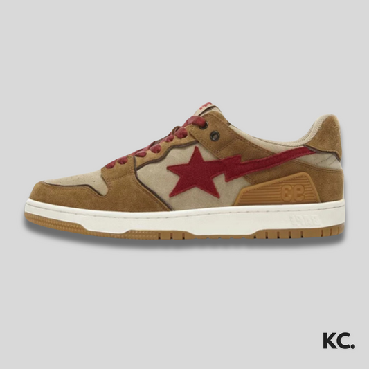 Bape Sk8Sta Low 'Wheat Red' Kick Culture Bape