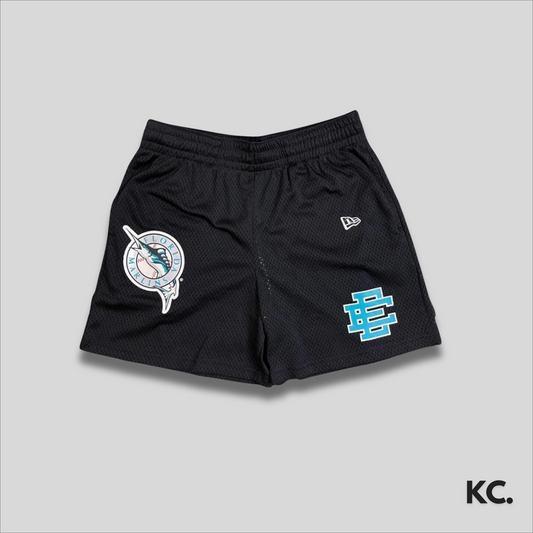 EE Black Florida Marlins Mesh Shorts Kick Culture EE