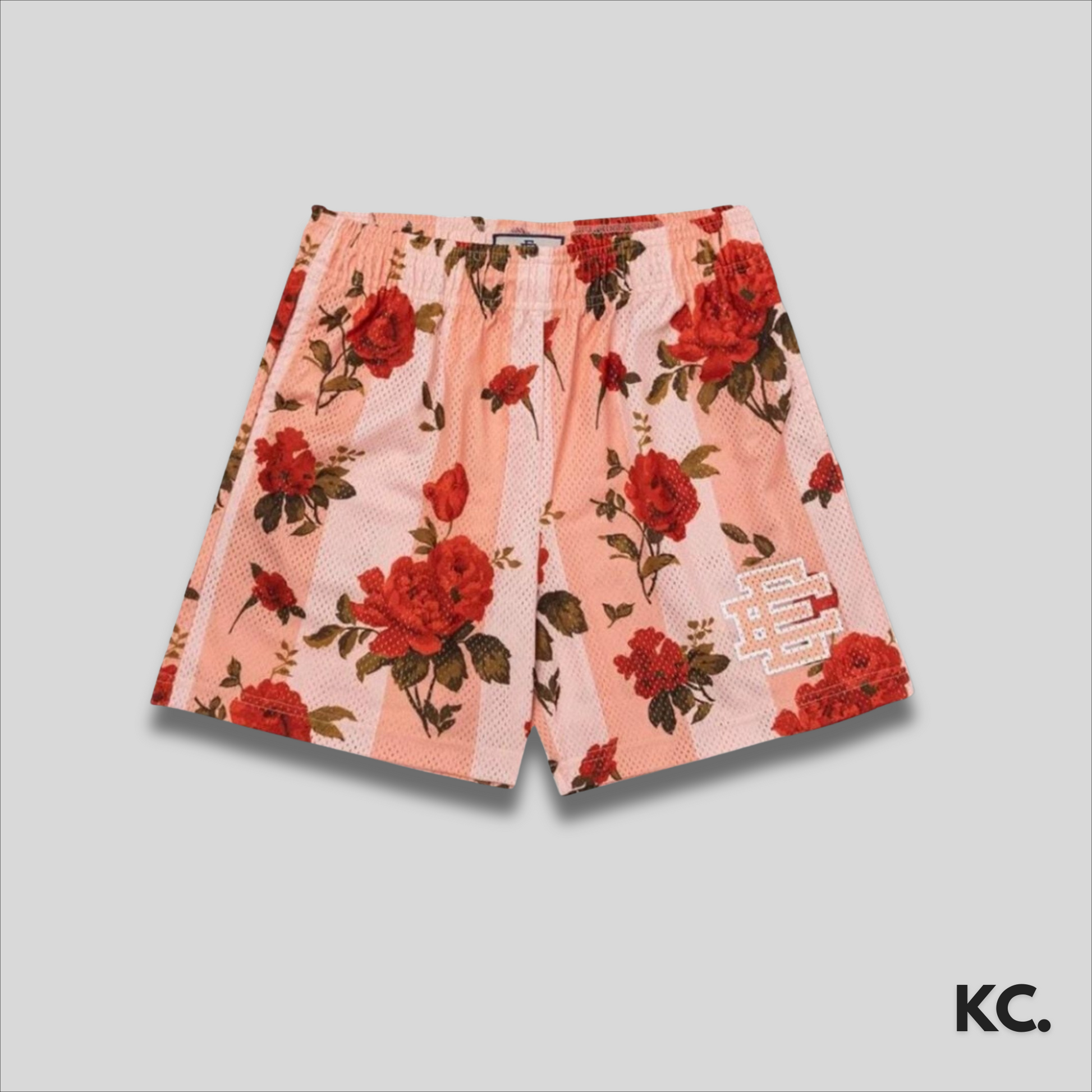 EE Pink Floral Mesh Shorts Kick Culture EE