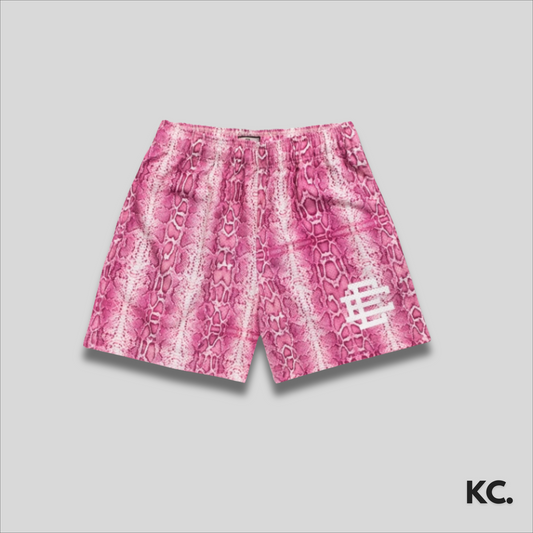 EE Pink Snakeskin Mesh Shorts Kick Culture EE