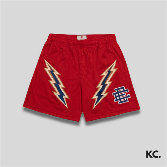 EE Red/Blue Bolt Mesh Shorts Kick Culture EE