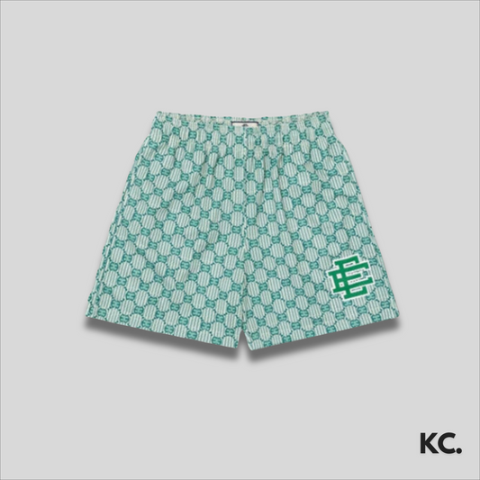 EE X GC Green Mesh Shorts Kick Culture EE