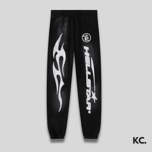 Hellstar Airbrush Icon Logo Sweatpants - Black Kick Culture Kick Culture