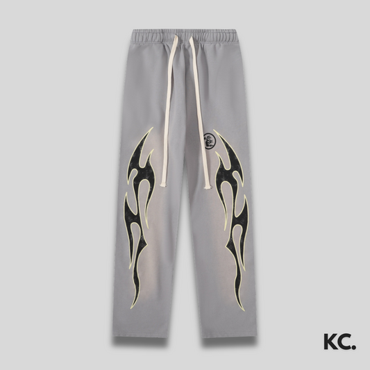 Hellstar Airbrush Sweatpants - Gray Kick Culture Kick Culture