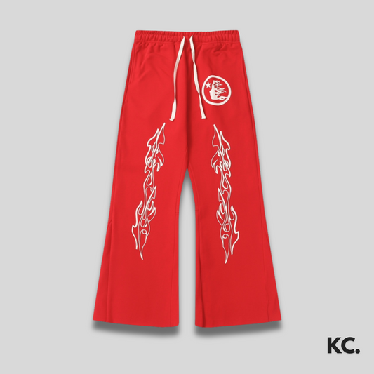 Hellstar Airbrush Sweatpants - Red Kick Culture Kick Culture