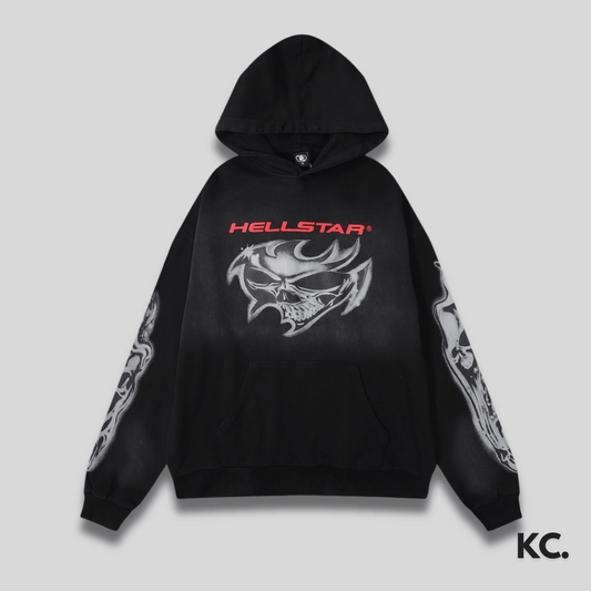 Hellstar Airbrushed Skull Hoodie Kick Culture Kick Culture