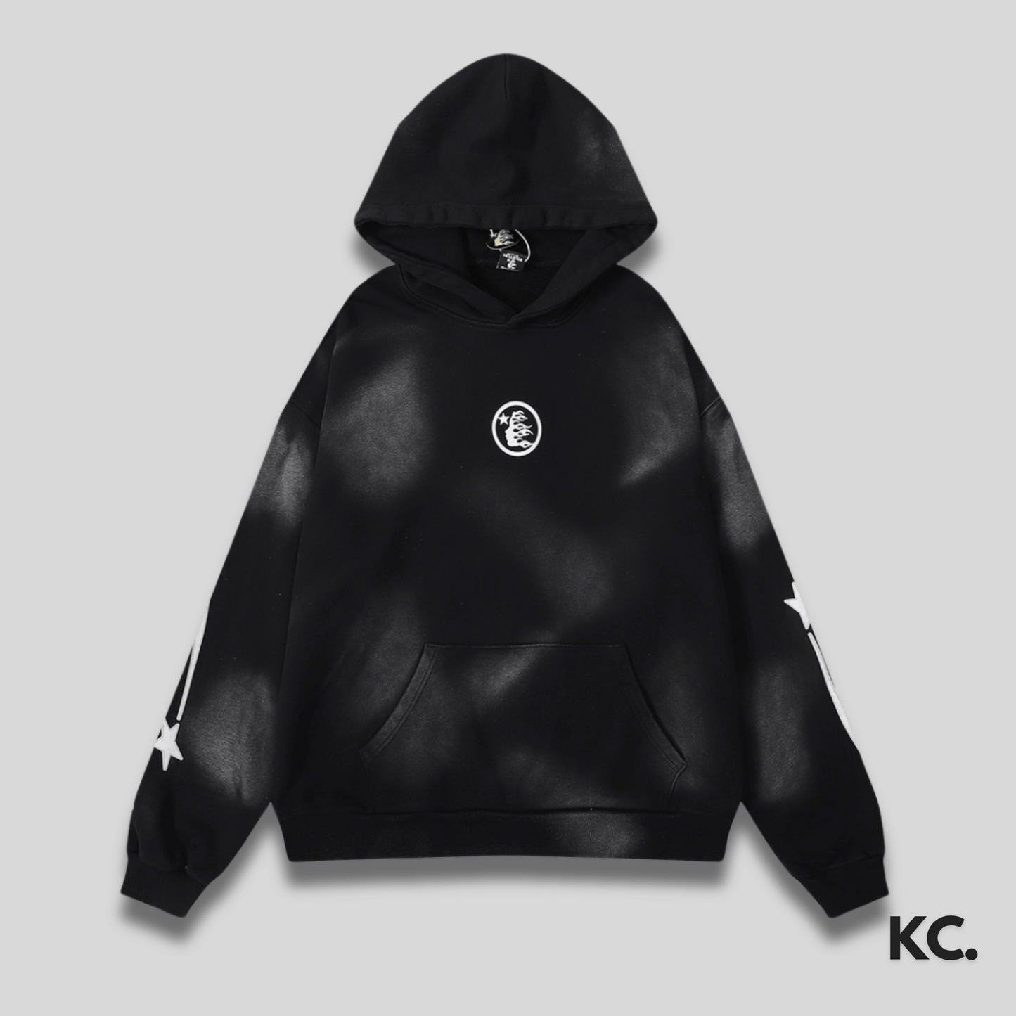 Hellstar Faded Icon Hoodie - Black Kick Culture Kick Culture