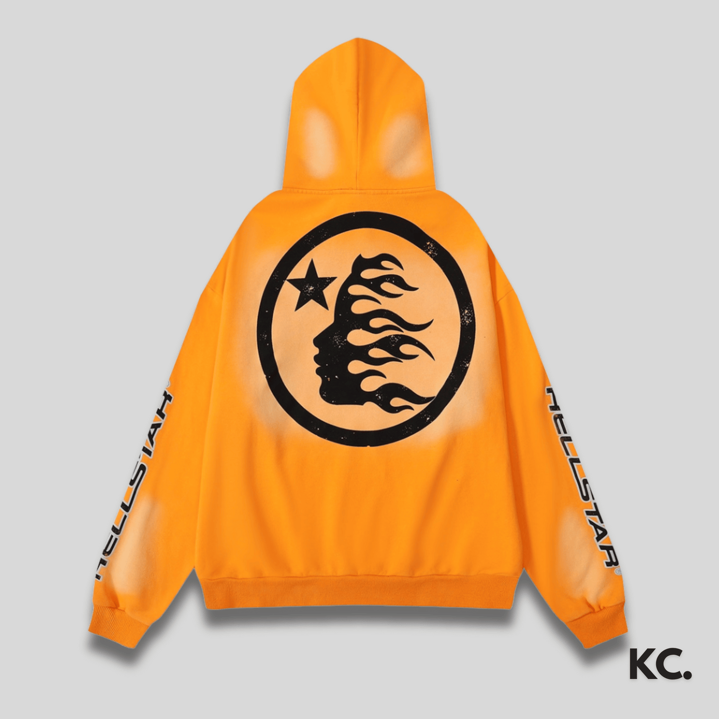 Hellstar Faded Icon Hoodie - Orange Kick Culture Kick Culture