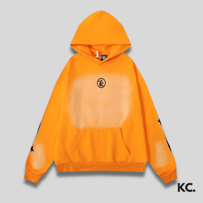 Hellstar Faded Icon Hoodie - Orange Kick Culture Kick Culture