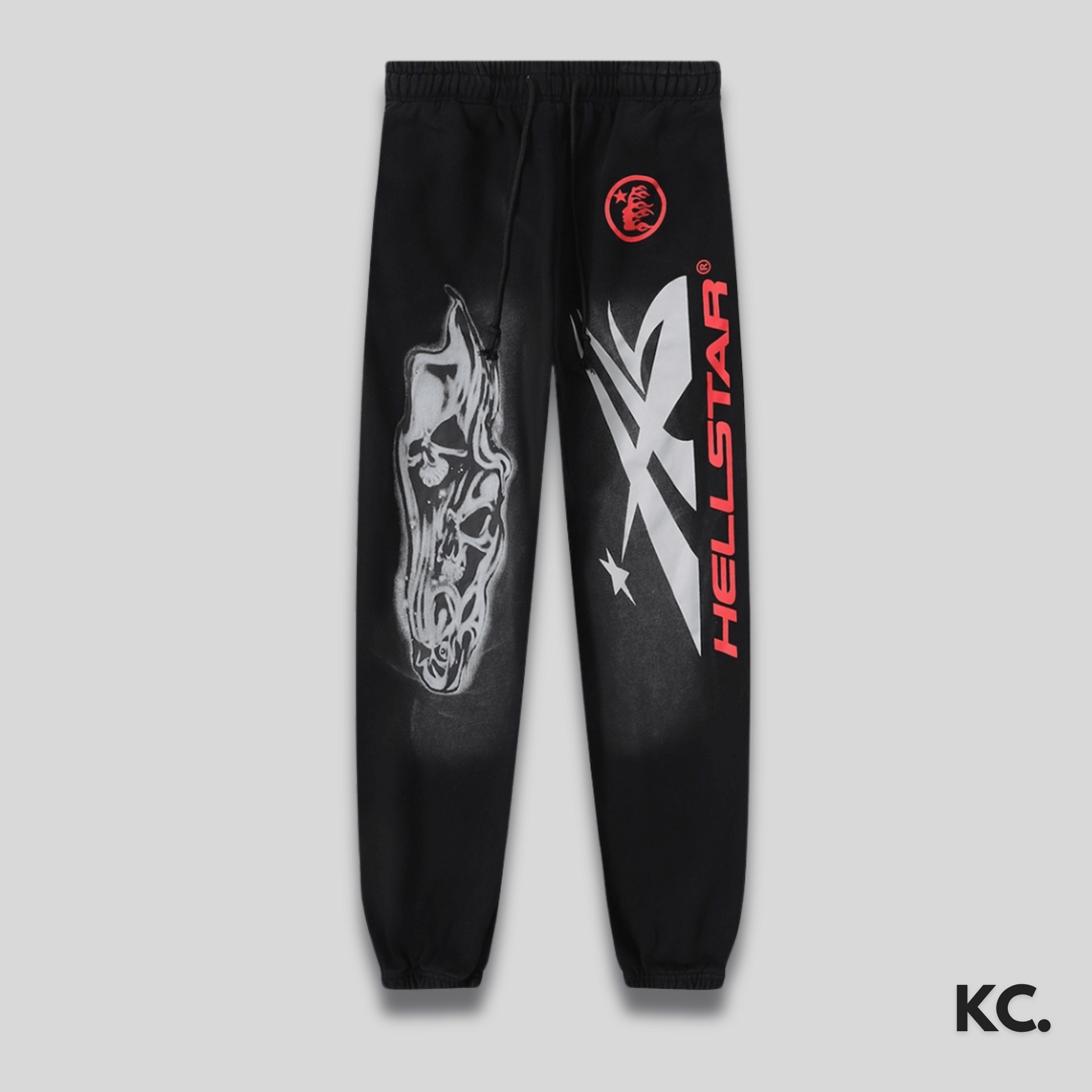 Hellstar Icon Logo Sweatpants - Black Kick Culture Kick Culture