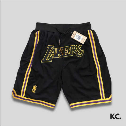 Los Angeles Lakers Black Throwback Edition Shorts Kick Culture Just Don