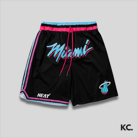 Miami Heat Vintage Black Basketball Game Shorts Kick Culture Just Don