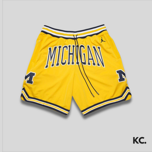 Michigan Uni Yellow Throwback Swingman Shorts Kick Culture Just Don