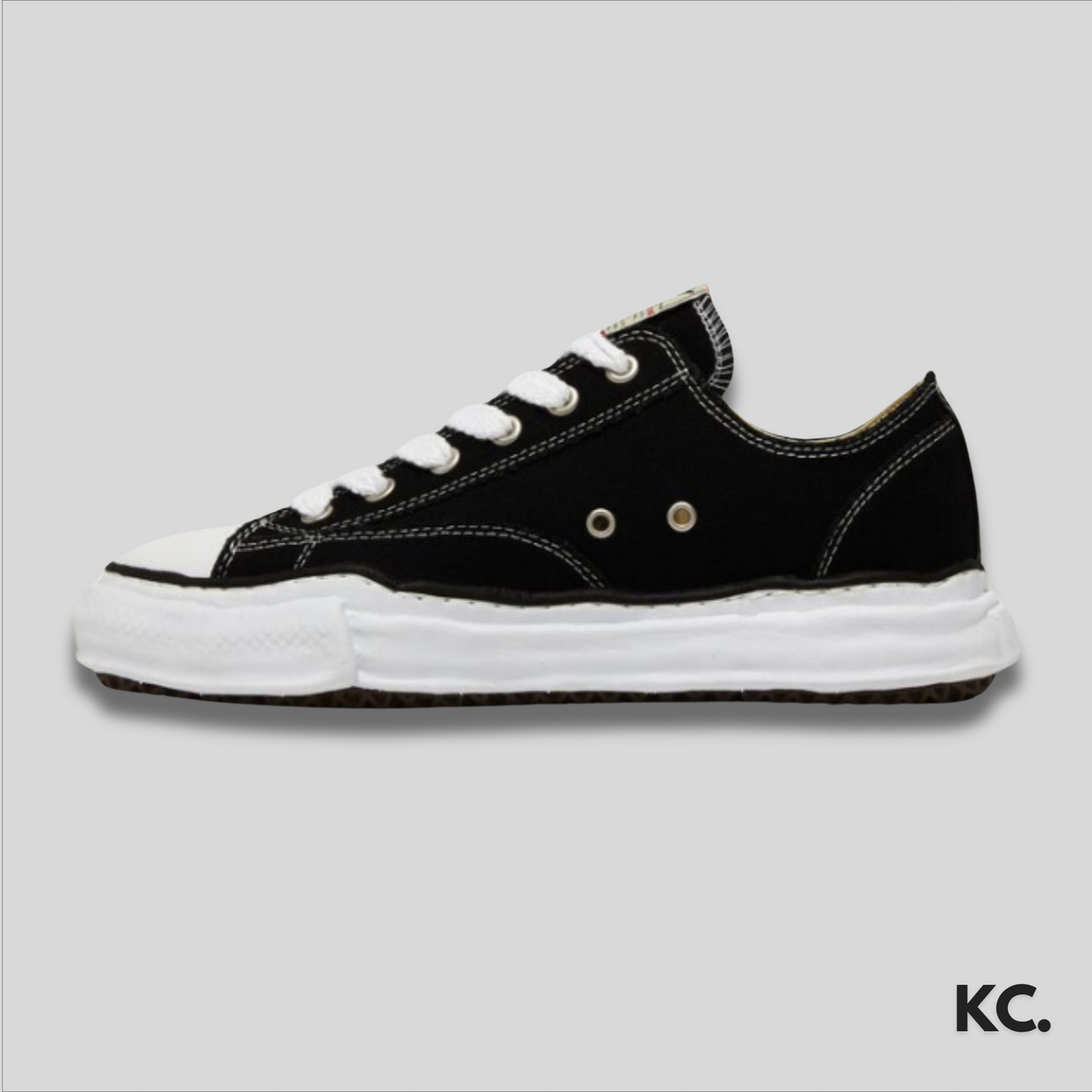 Mihara Yasuhiro Canvas Low 'Black' Kick Culture Mihara Yasuhiro