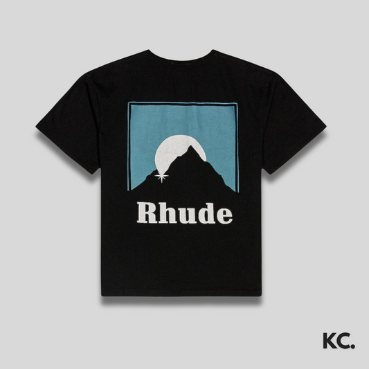 Rude Black/Blue Mountain Logo Shirt Kick Culture Rude