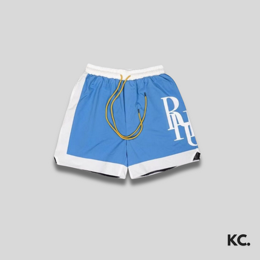 Rude Blue Side Logo Shorts Kick Culture Rude