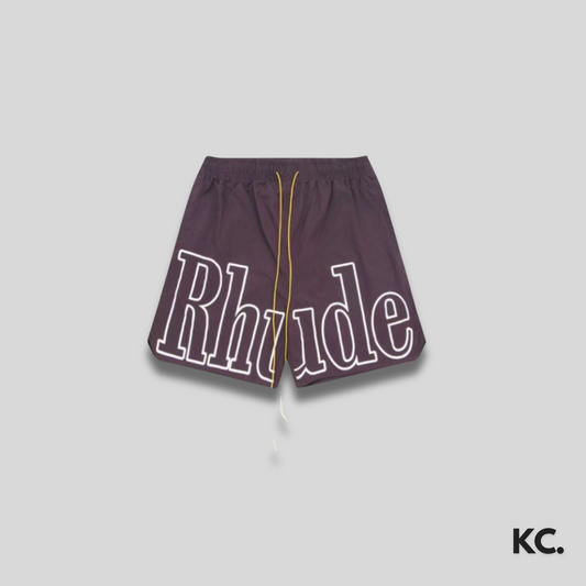 Rude Brown Logo Shorts Kick Culture Rude