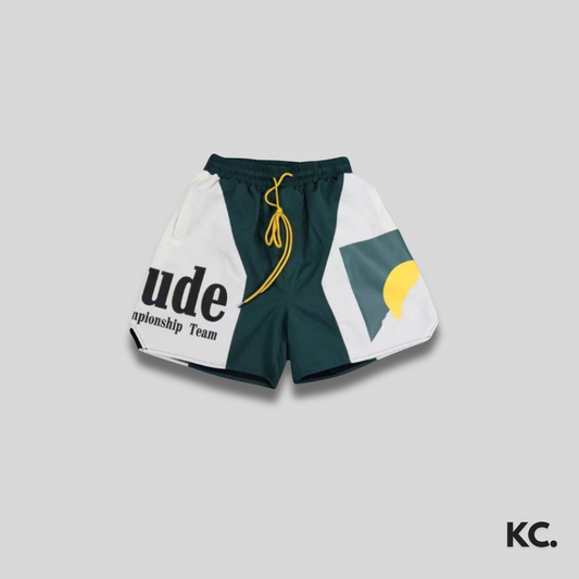 Rude Green Championship Shorts Kick Culture Rude