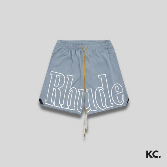 Rude Grey Logo Shorts Kick Culture Rude