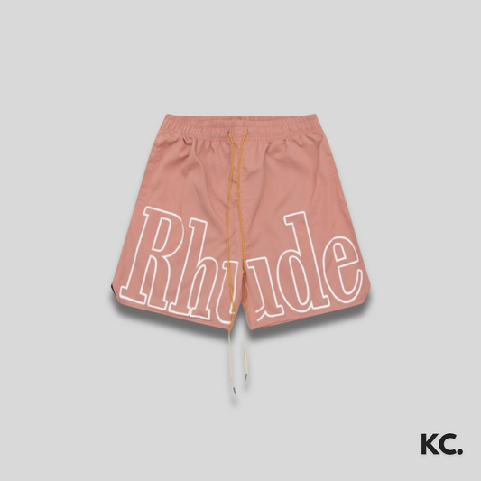 Rude Pink Logo Shorts Kick Culture Rude