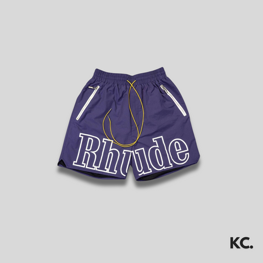 Rude Purple Logo Shorts Kick Culture Rude