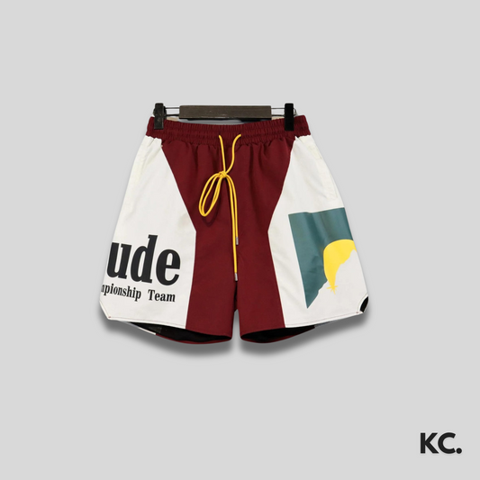 Rude Red Championship Shorts Kick Culture Rude