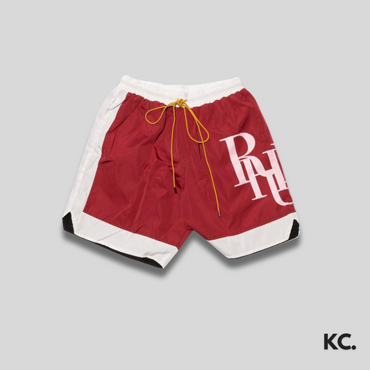 Rude Red Side Logo Shorts Kick Culture Rude