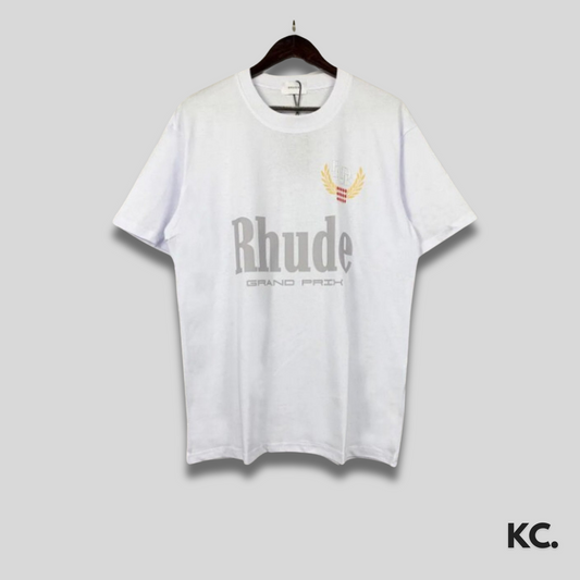 Rude White Grand Prix Logo Shirt Kick Culture Rude