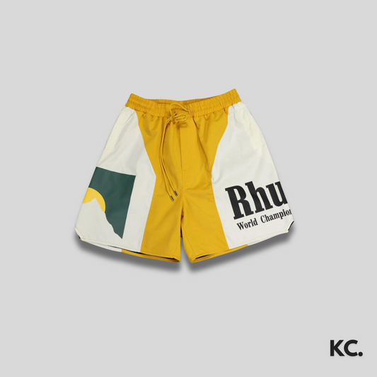 Rude Yellow Championship Shorts Kick Culture Rude