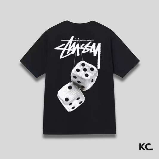 Stussy Fuzzy Dice Tee 'Black & White' Kick Culture Stussy