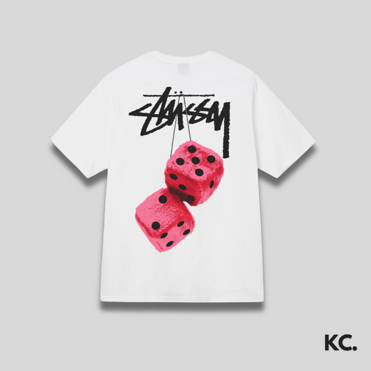 Stussy Fuzzy Dice Tee 'Pink' Kick Culture Stussy