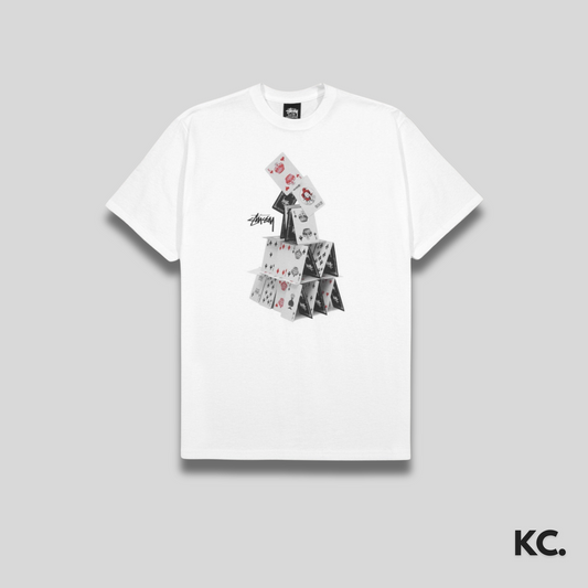 Stussy House Of Cards Tee 'White' Kick Culture Stussy