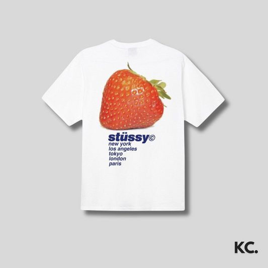 Stussy Strawberry Tee 'White' Kick Culture Stussy