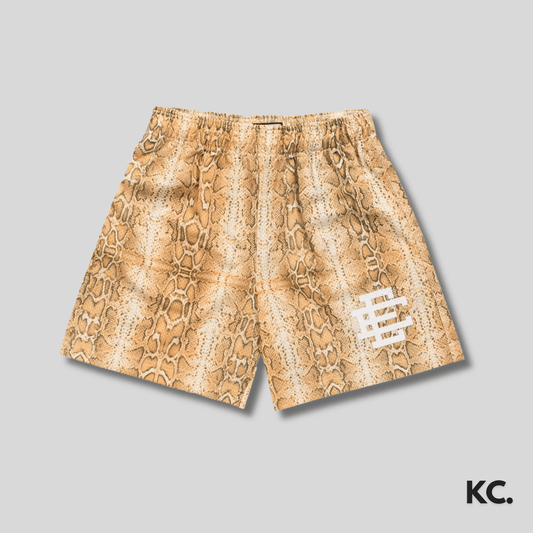 EE Yellow Snakeskin Mesh Shorts Kick Culture EE