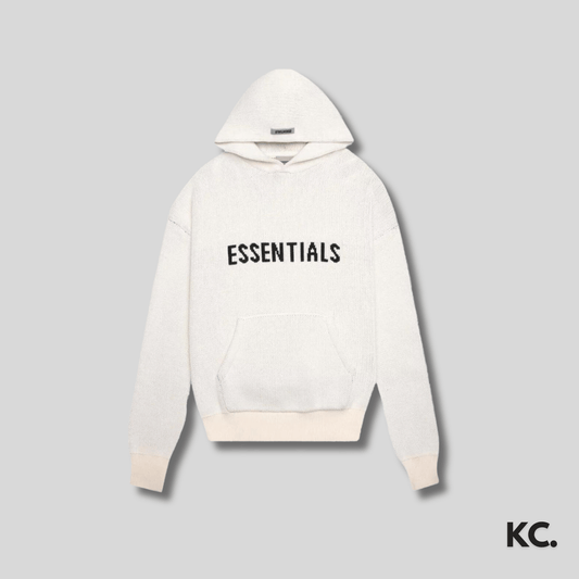 Fear of God Essentials Knit Hoodie 'Cream' Kick Culture Essentials