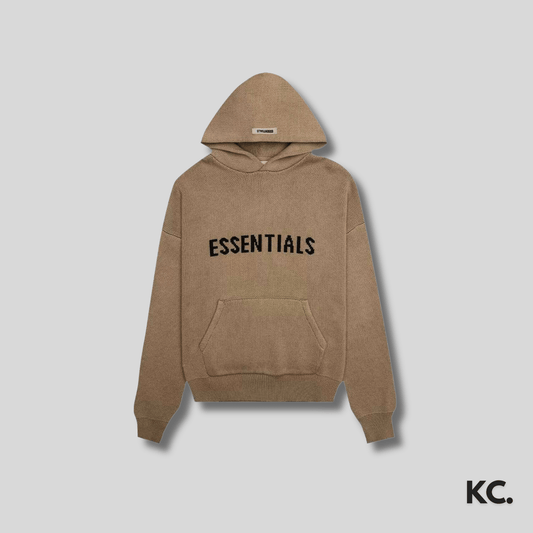 Fear of God Essentials Knit Hoodie 'Taupe' Kick Culture Essentials