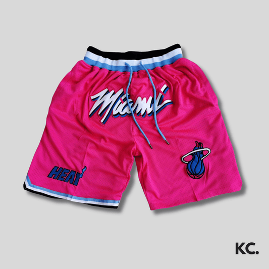 Miami Heat Retro Pink Basketball Game Shorts Kick Culture Just Don